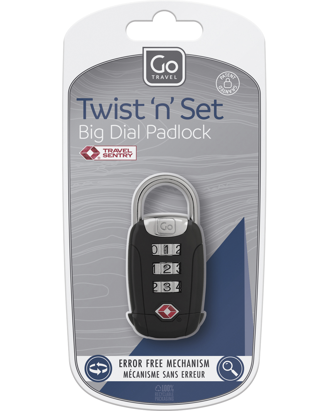 Twist 'n' Set Big Dial Padlock TSA